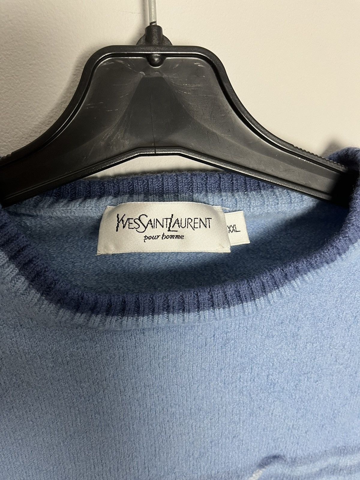 Yves Saint Laurent VINTAGE YVES SAINT LAURENT BIG LOGO WOOL SWEATER Size US XS / EU 42 / 0 - 3 Thumbnail