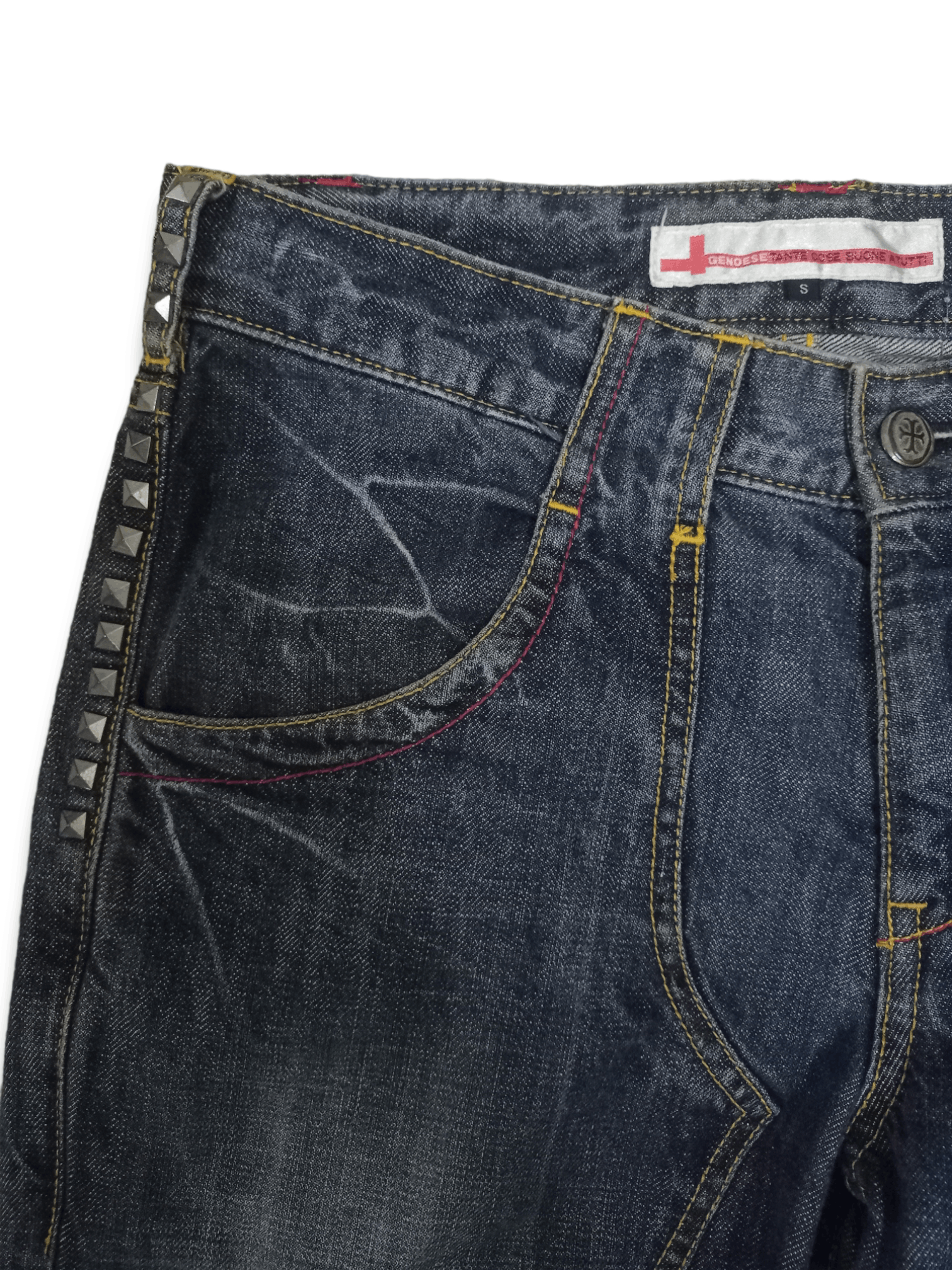 Japanese Brand × Seditionaries Vintage Japanese Brand Blue Wash Studded Flare Jeans Size US 28 / EU 44 - 5 Thumbnail