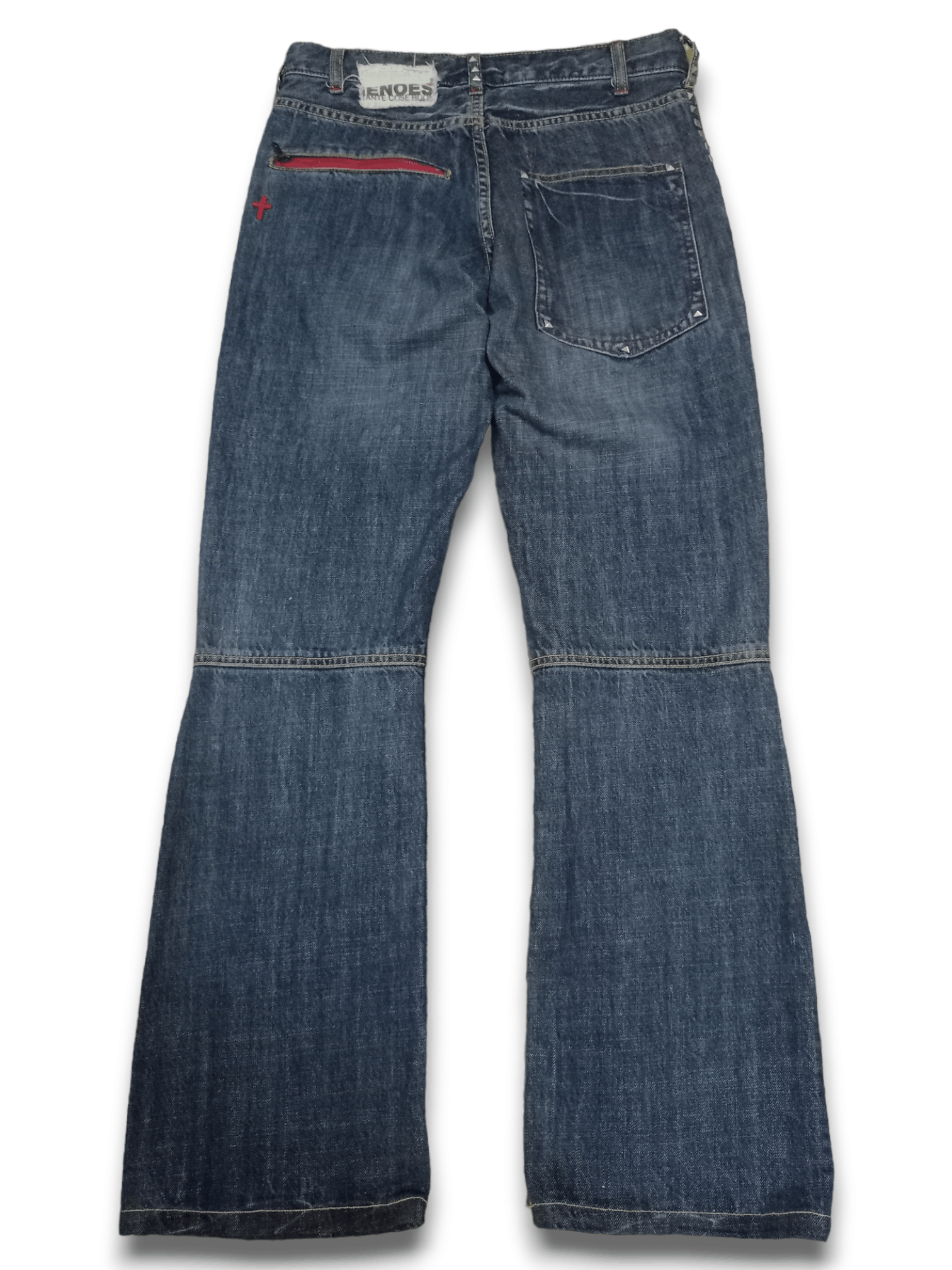 Japanese Brand × Seditionaries Vintage Japanese Brand Blue Wash Studded Flare Jeans Size US 28 / EU 44 - 2 Thumbnail