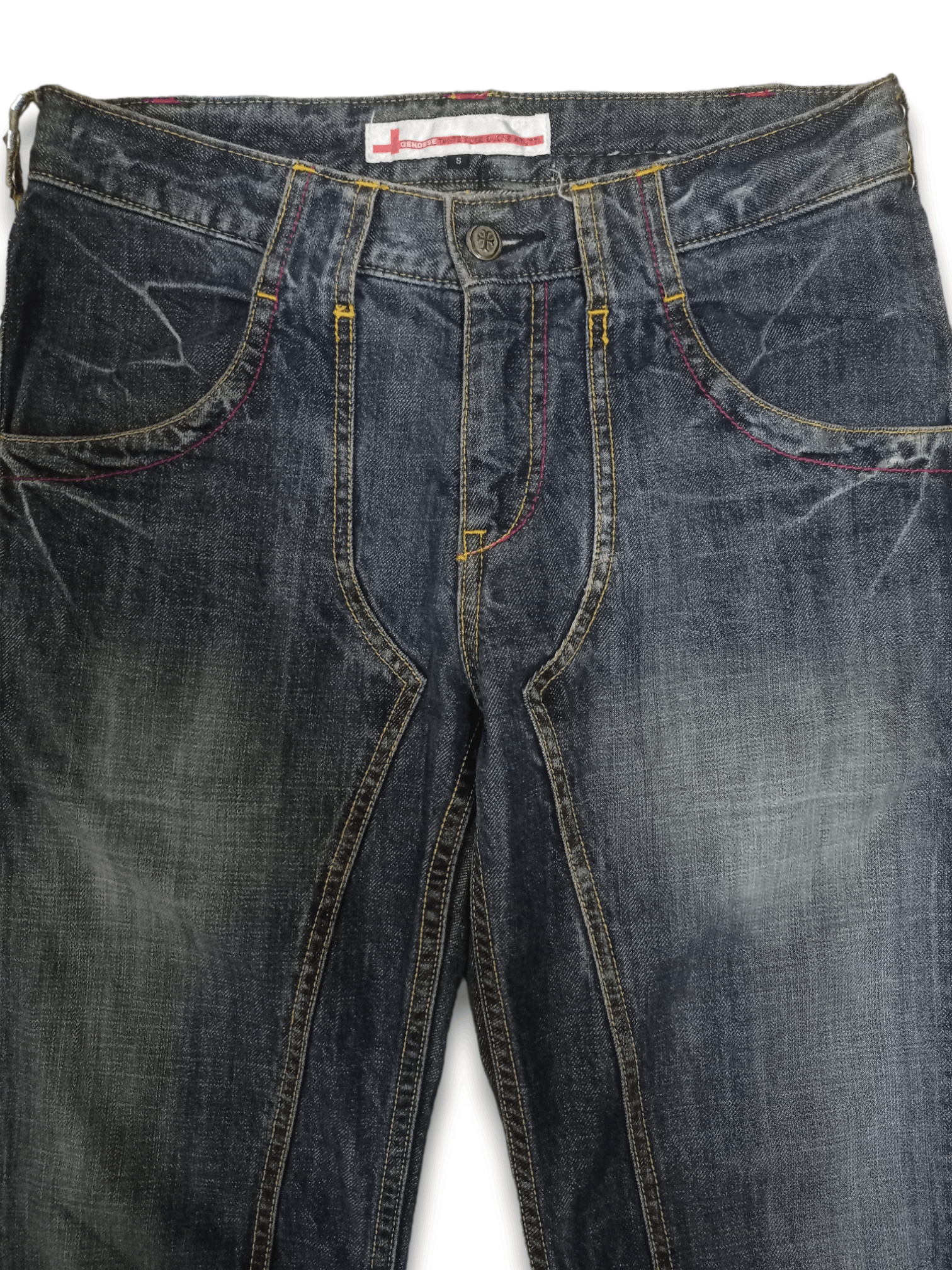 Japanese Brand × Seditionaries Vintage Japanese Brand Blue Wash Studded Flare Jeans Size US 28 / EU 44 - 4 Thumbnail