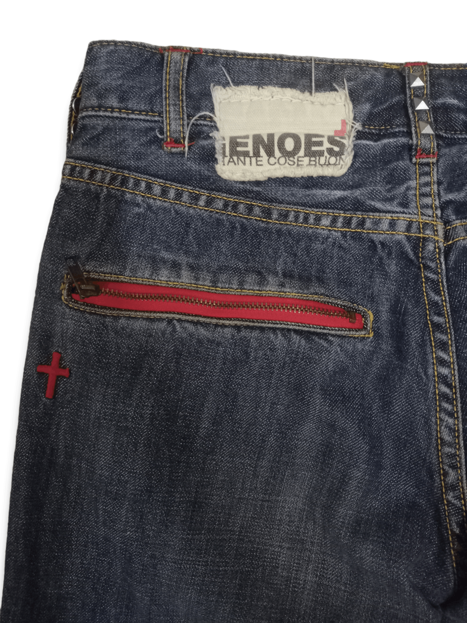 Japanese Brand × Seditionaries Vintage Japanese Brand Blue Wash Studded Flare Jeans Size US 28 / EU 44 - 10 Thumbnail