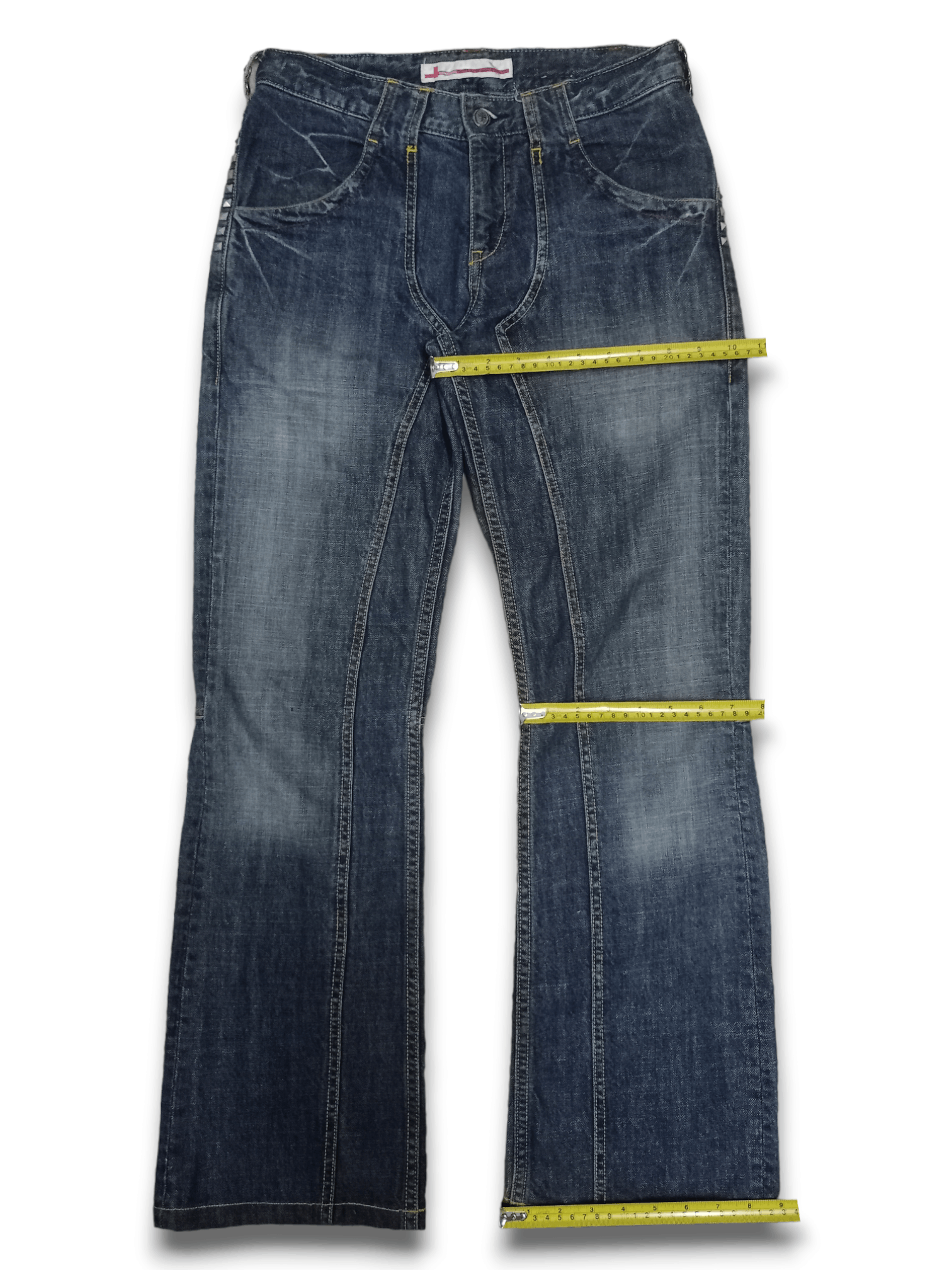 Japanese Brand × Seditionaries Vintage Japanese Brand Blue Wash Studded Flare Jeans Size US 28 / EU 44 - 15 Thumbnail