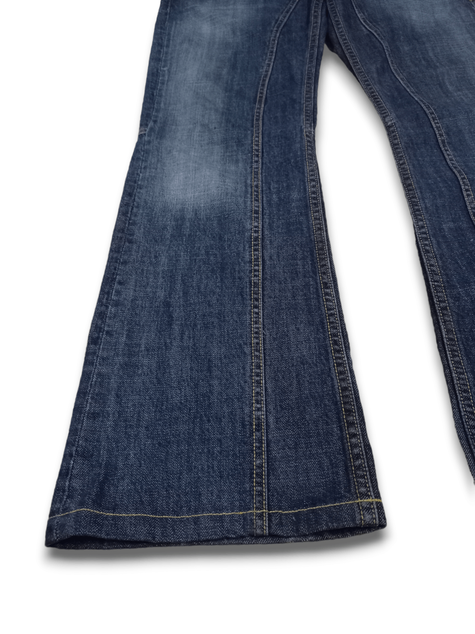 Japanese Brand × Seditionaries Vintage Japanese Brand Blue Wash Studded Flare Jeans Size US 28 / EU 44 - 8 Thumbnail