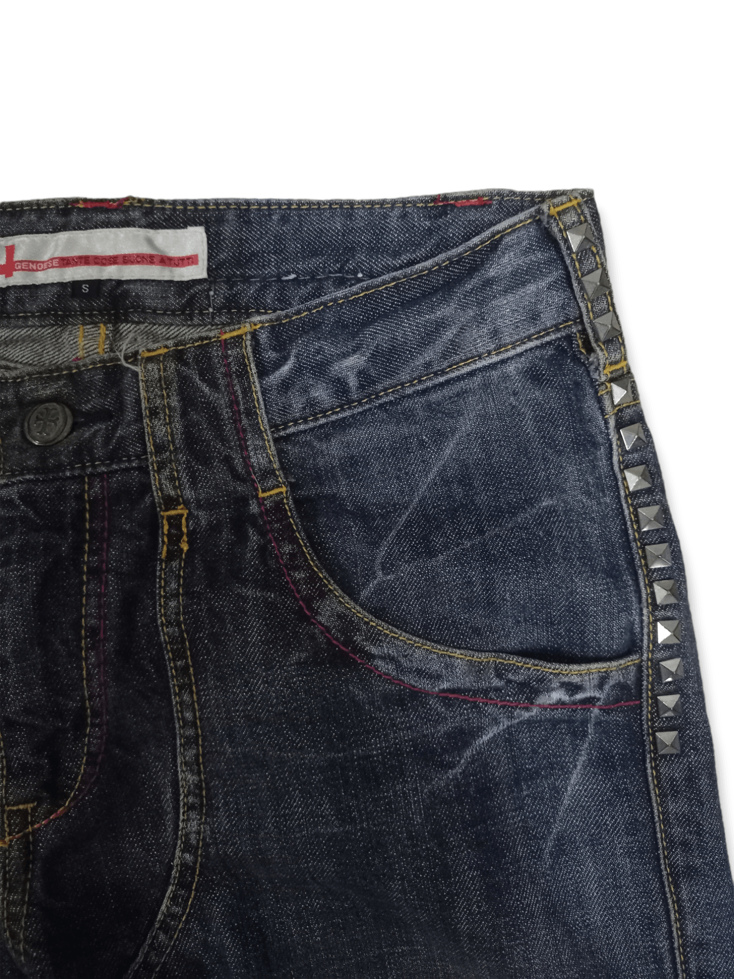 Japanese Brand × Seditionaries Vintage Japanese Brand Blue Wash Studded Flare Jeans Size US 28 / EU 44 - 6 Thumbnail