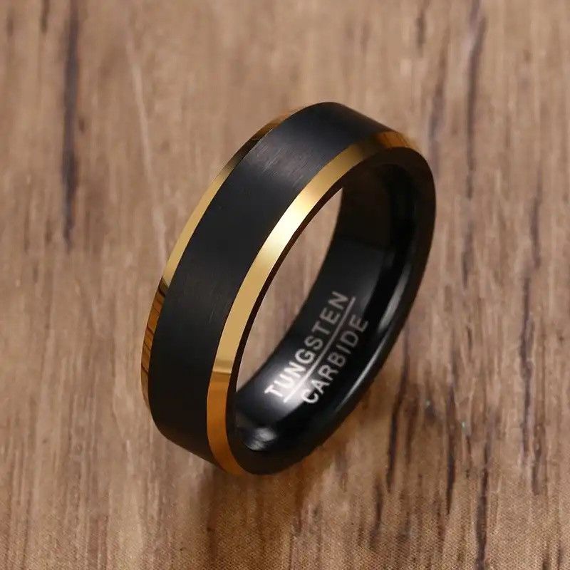 Other Gold Color Line Tungsten Ring Size ONE SIZE - 1 Thumbnail