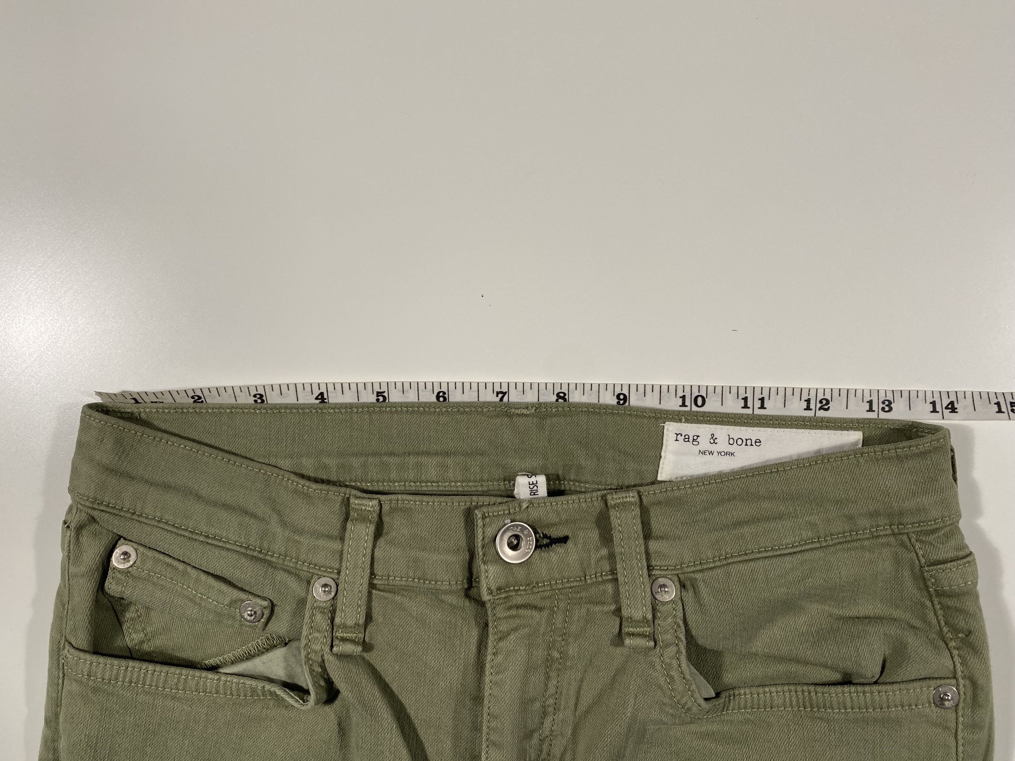 Rag & Bone Rag & Bone High Rise Skinny Jeans Sage colourway 27x22 Size 27" / US 4 / IT 40 - 9 Thumbnail