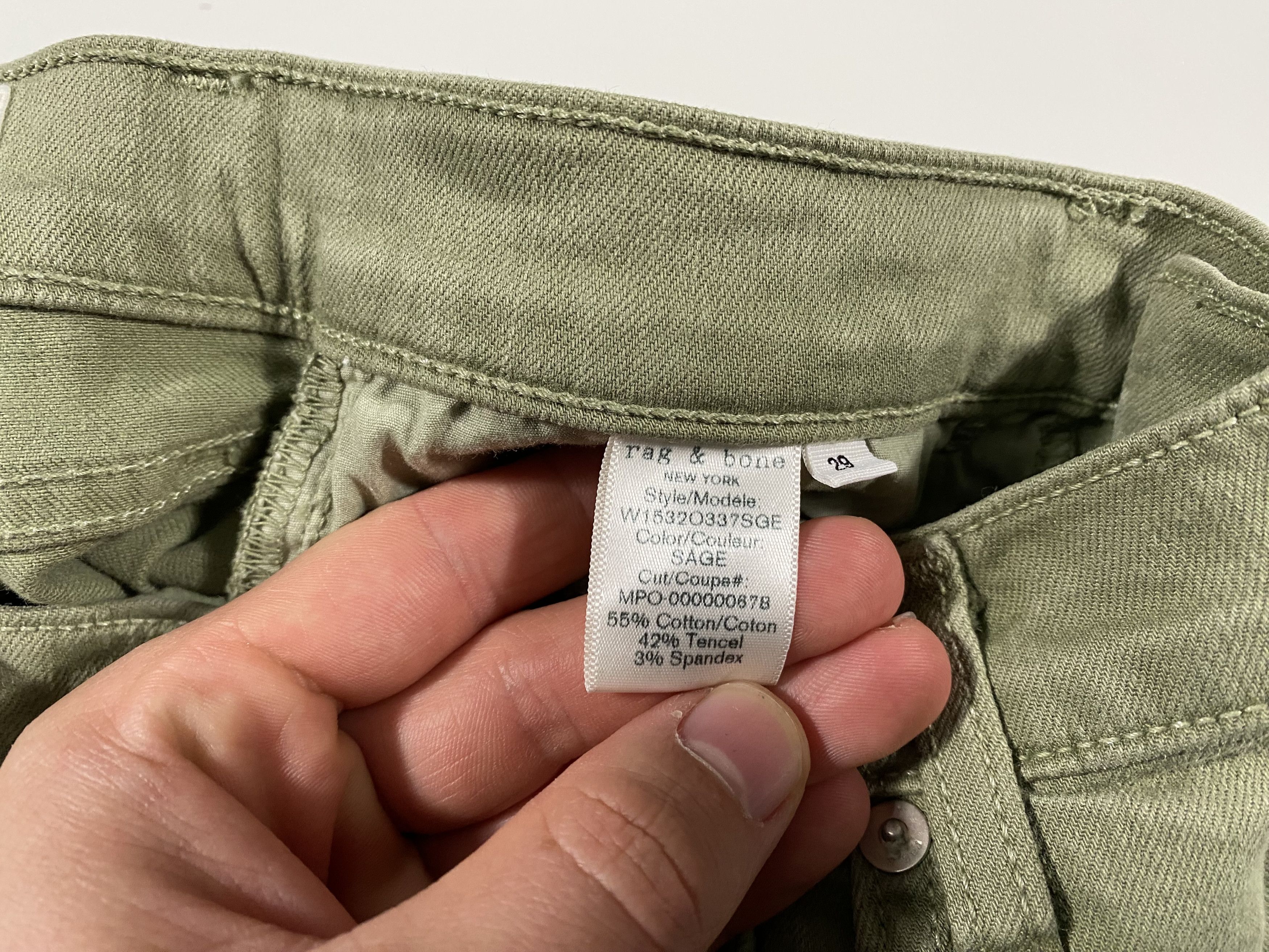 Rag & Bone Rag & Bone High Rise Skinny Jeans Sage colourway 27x22 Size 27" / US 4 / IT 40 - 6 Thumbnail