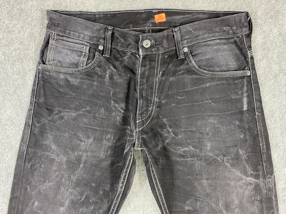 Jean Homme Hermès OX TEMPÊTE - Taille 34x31 - Gris - Coupe Droite - 5 Poches - France