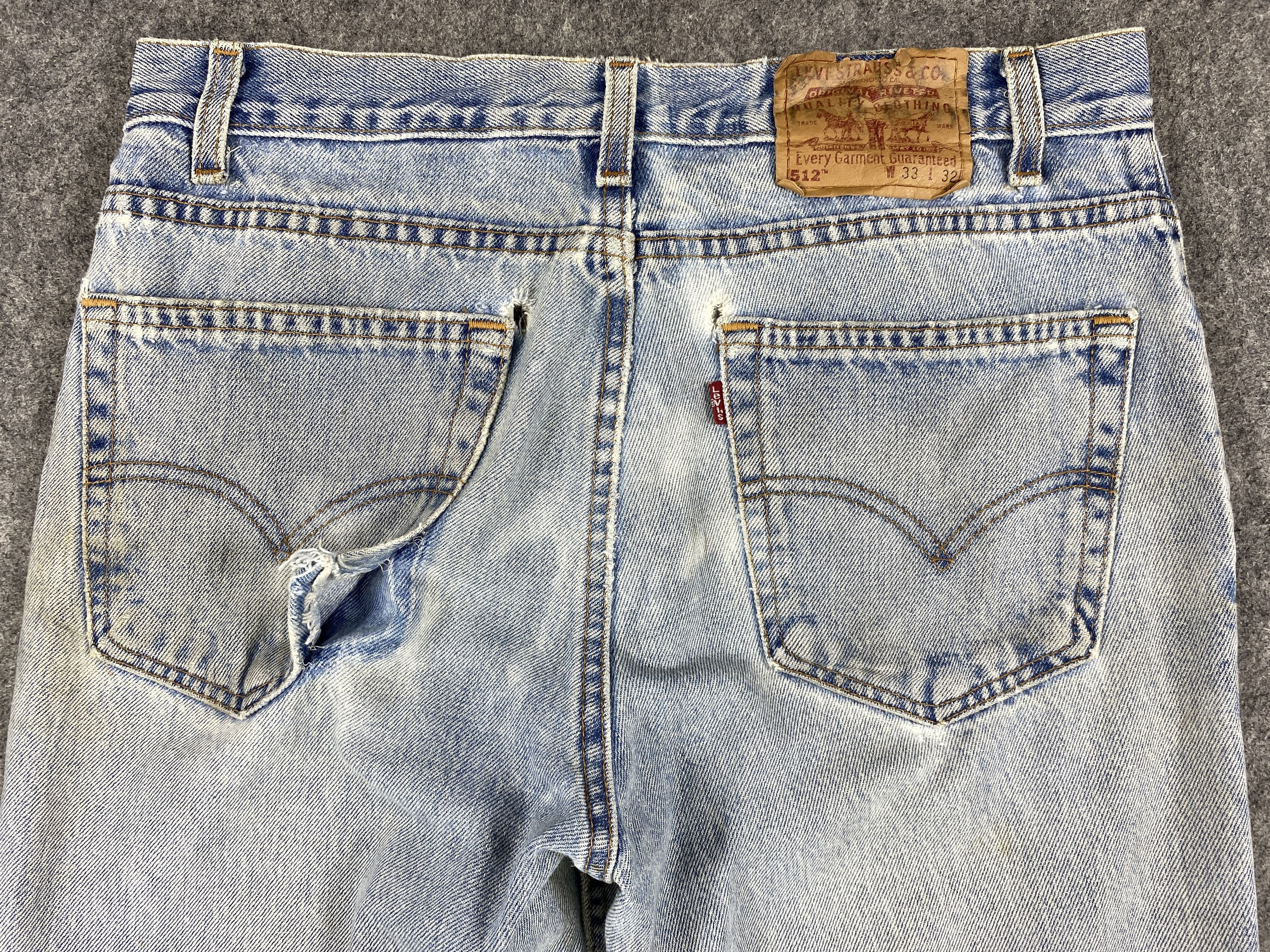 Levi's Light Blue Wash Vintage Levi's 512 Slim 31x32 Denim -JN1262 Size US 31 - 4 Thumbnail