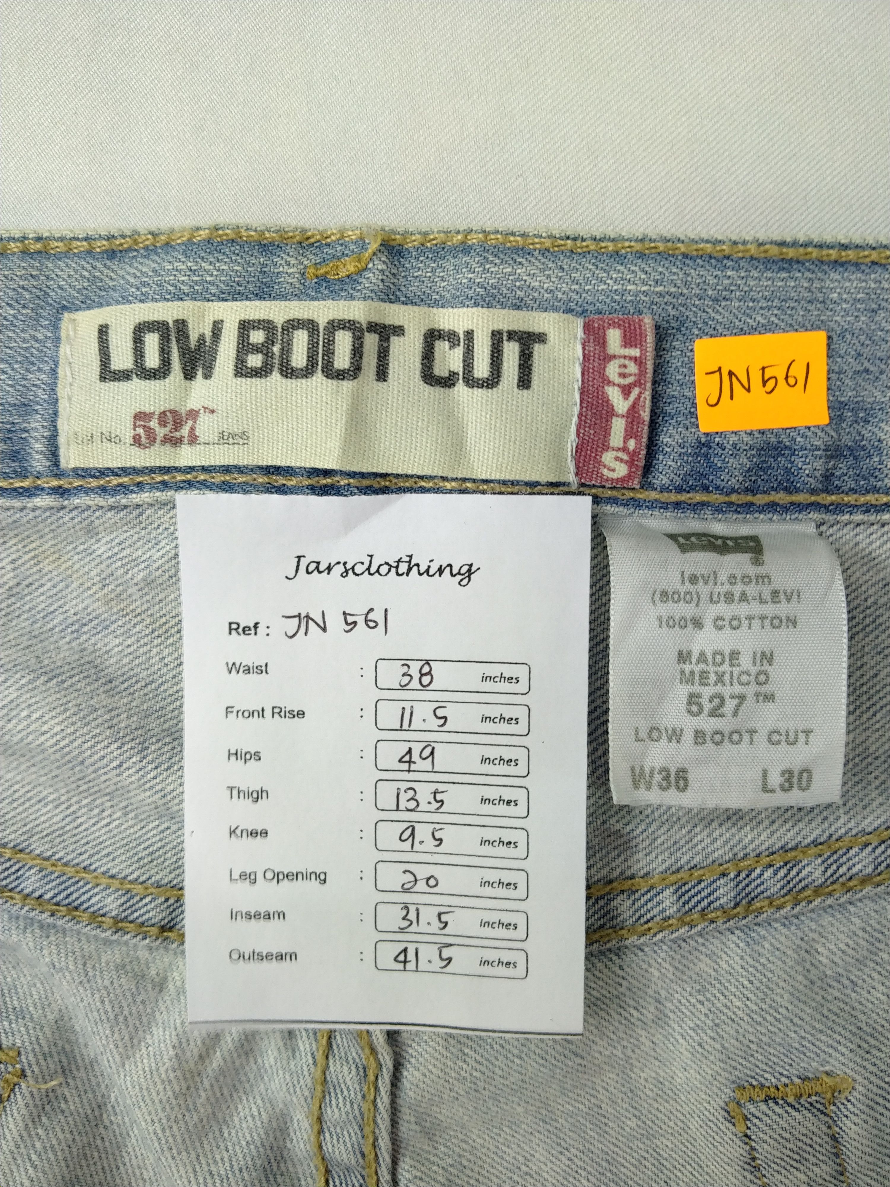 Levi's Vintage Levi's 527 Low Boot Cut Denim 38 x 31.5 -JN561 Size US 38 / EU 54 - 8 Thumbnail