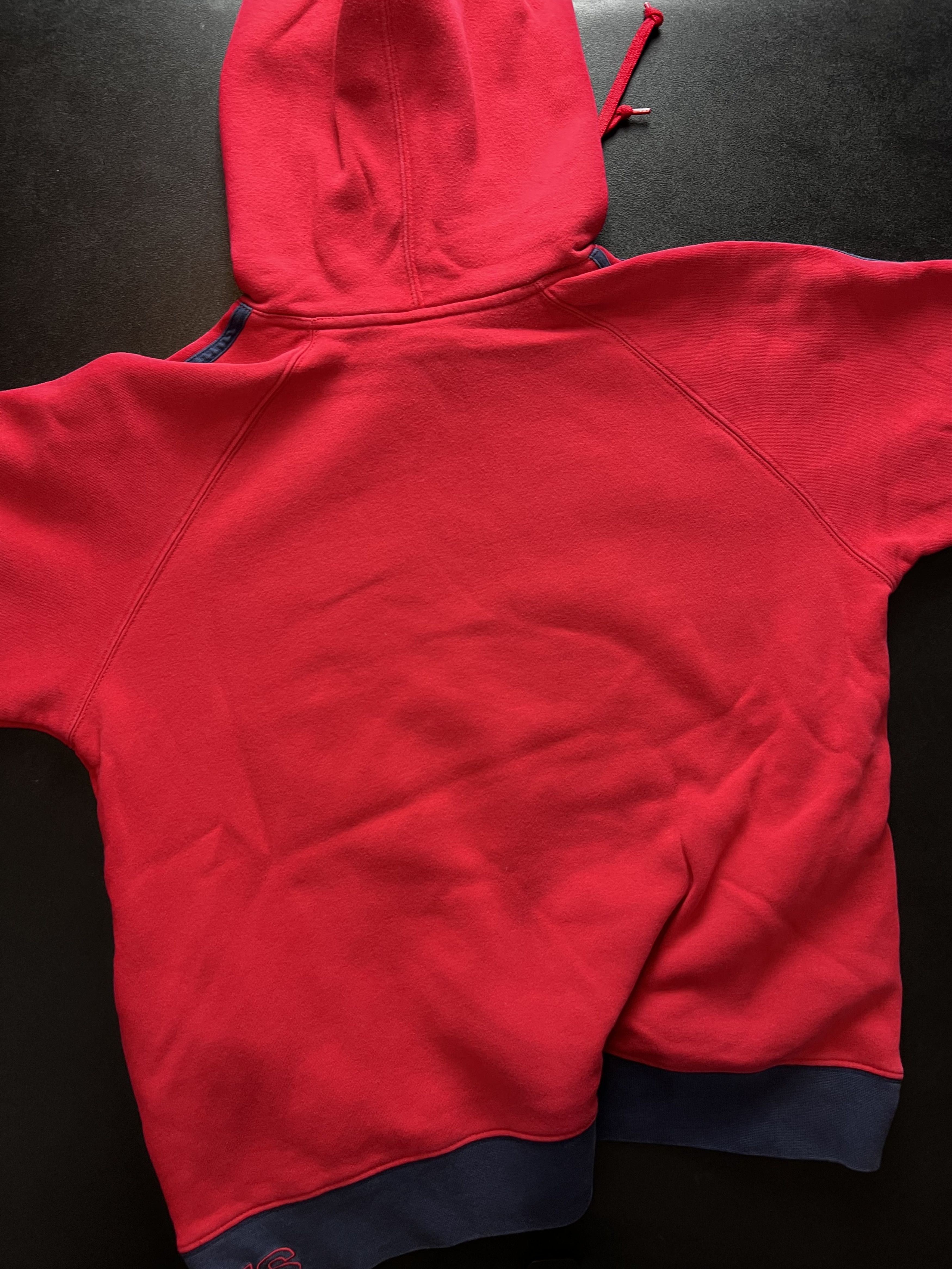 Adidas × Vintage Vintage Adidas Spellout Hoodie Red/Navy Size M / US 6-8 / IT 42-44 - 6 Thumbnail