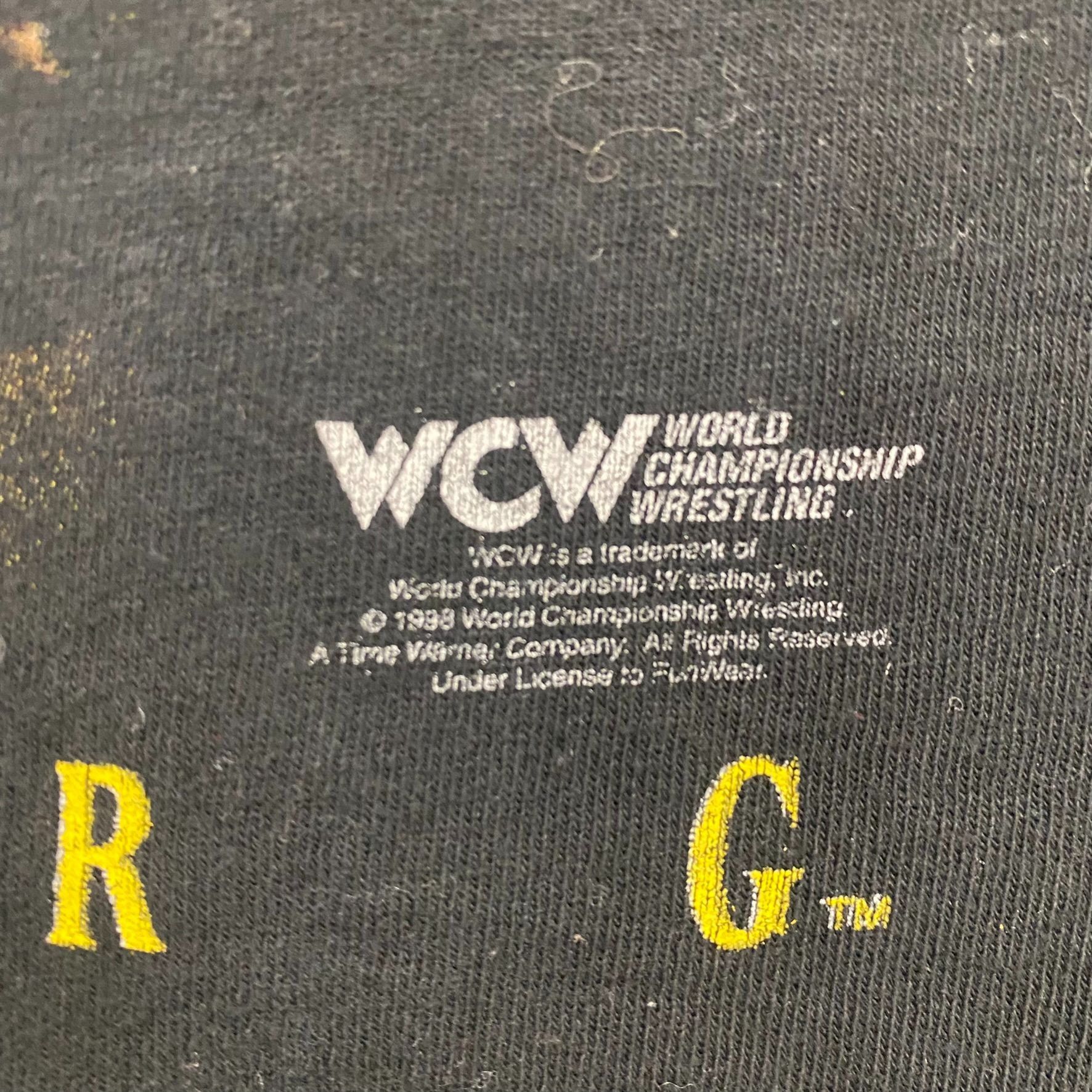 Vintage Vintage 90s Essential WCW Goldberg Wrestling T-Shirt Size US L / EU 52-54 / 3 - 3 Thumbnail