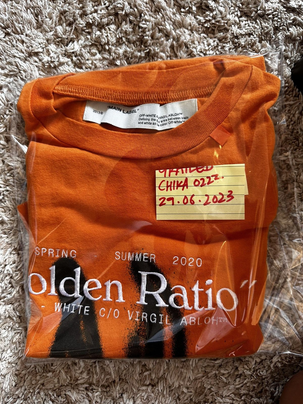 Off-White Golden Ratio Tee Size US M / EU 48-50 / 2 - 9 Thumbnail