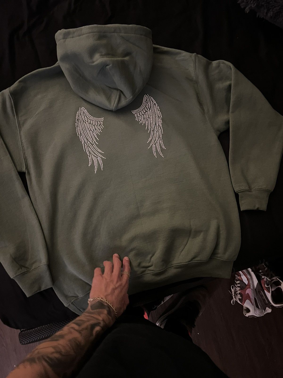 Vintage Rhinestones Cross Skeleton Vintage Hoodie Size US M / EU 48-50 / 2 - 8 Thumbnail