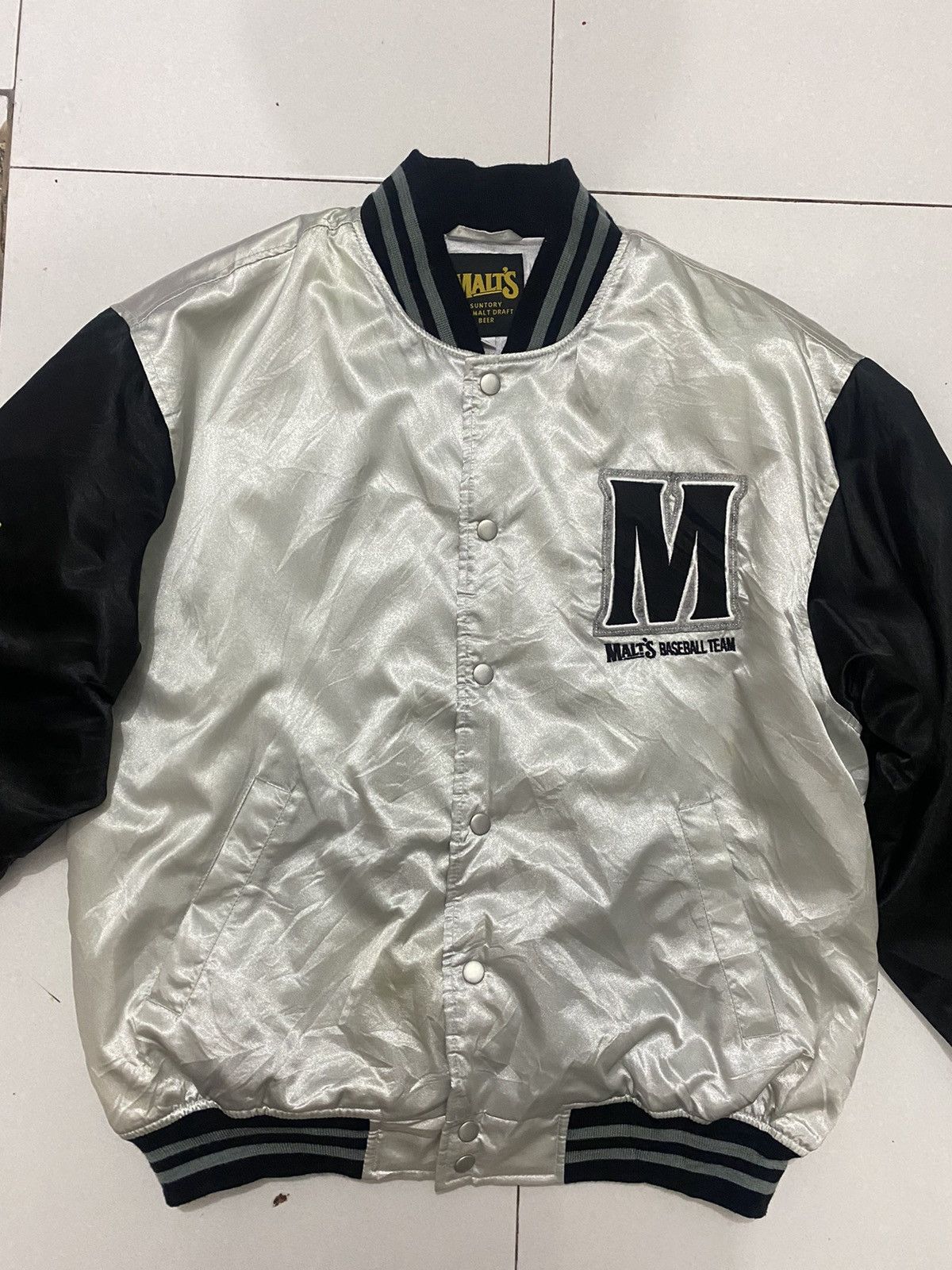 Japanese Brand VTG Malts Baseball Team Bomber Jacket Size US L / EU 52-54 / 3 - 3 Thumbnail