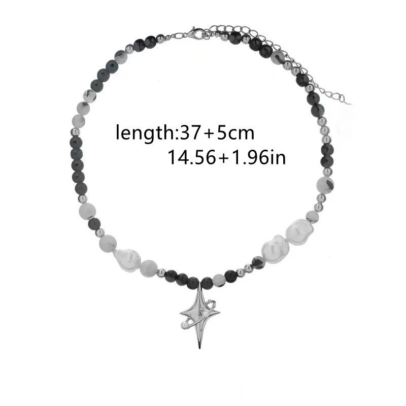 Japanese Brand Black White Pearl Necklace Size ONE SIZE - 5 Thumbnail