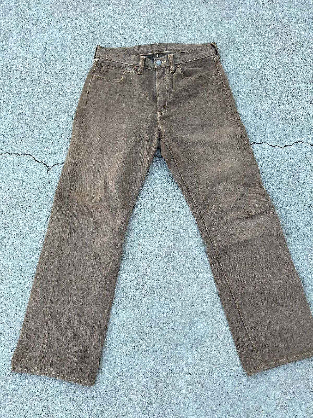 The Flat Head Lot 4005C Brown Selvedge Denim Jeans