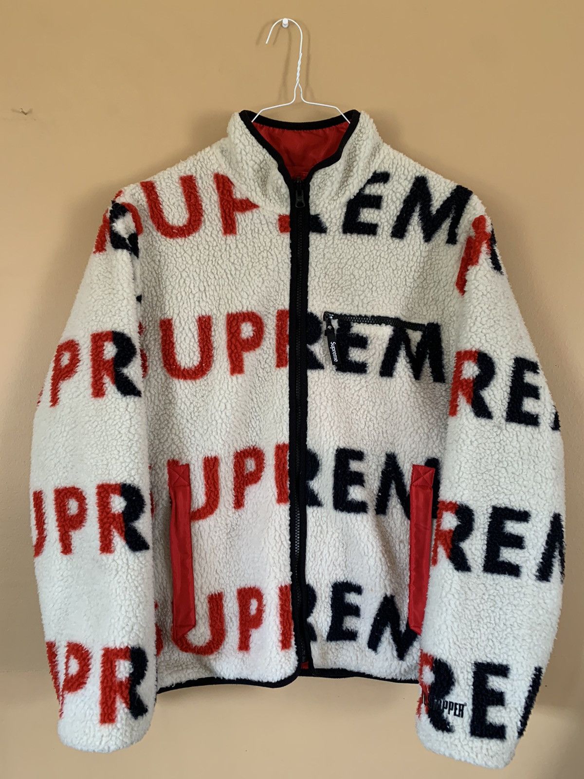 Supreme reversible clearance logo fleece