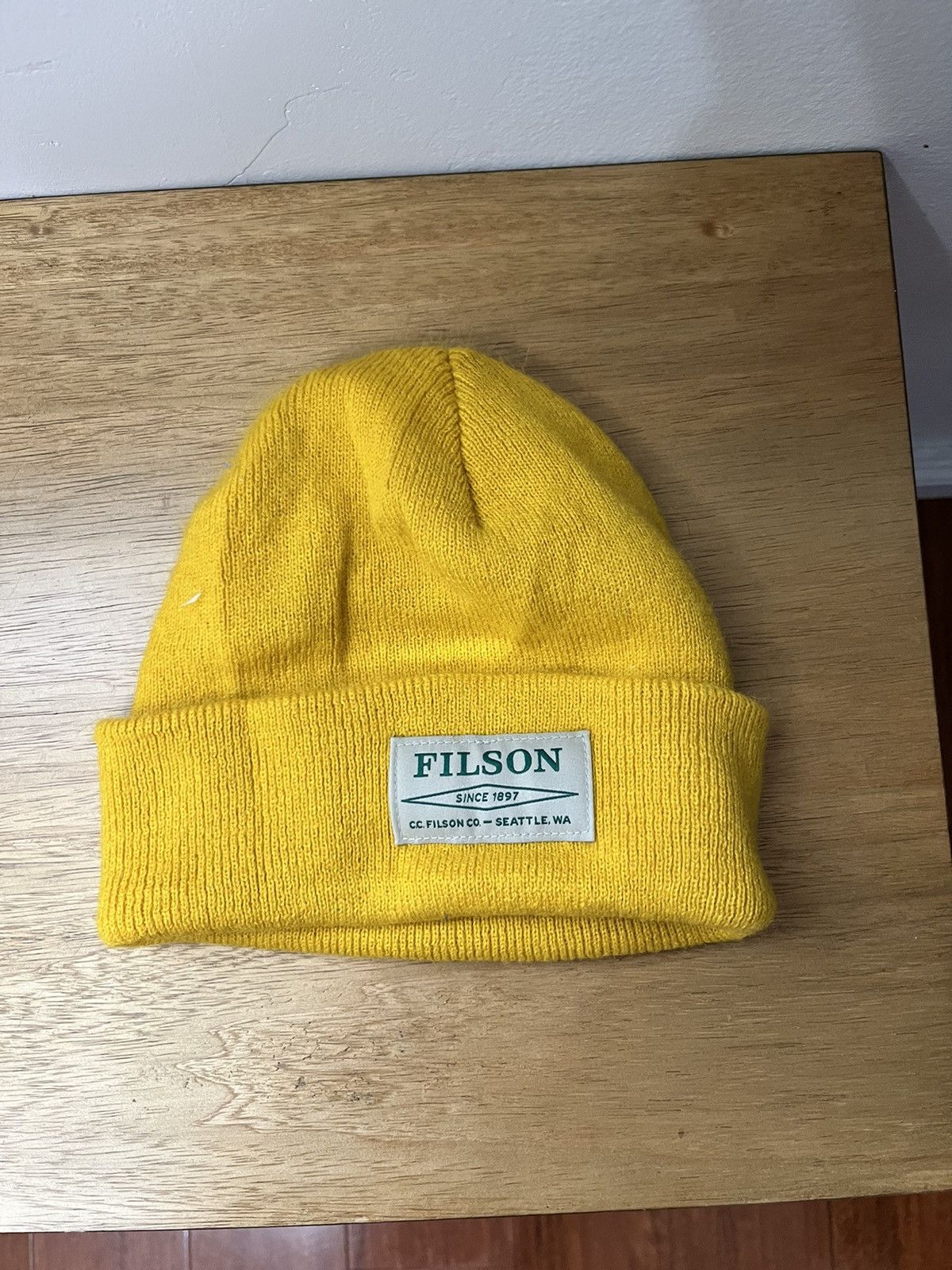 Filson yellow filson beanie | Grailed