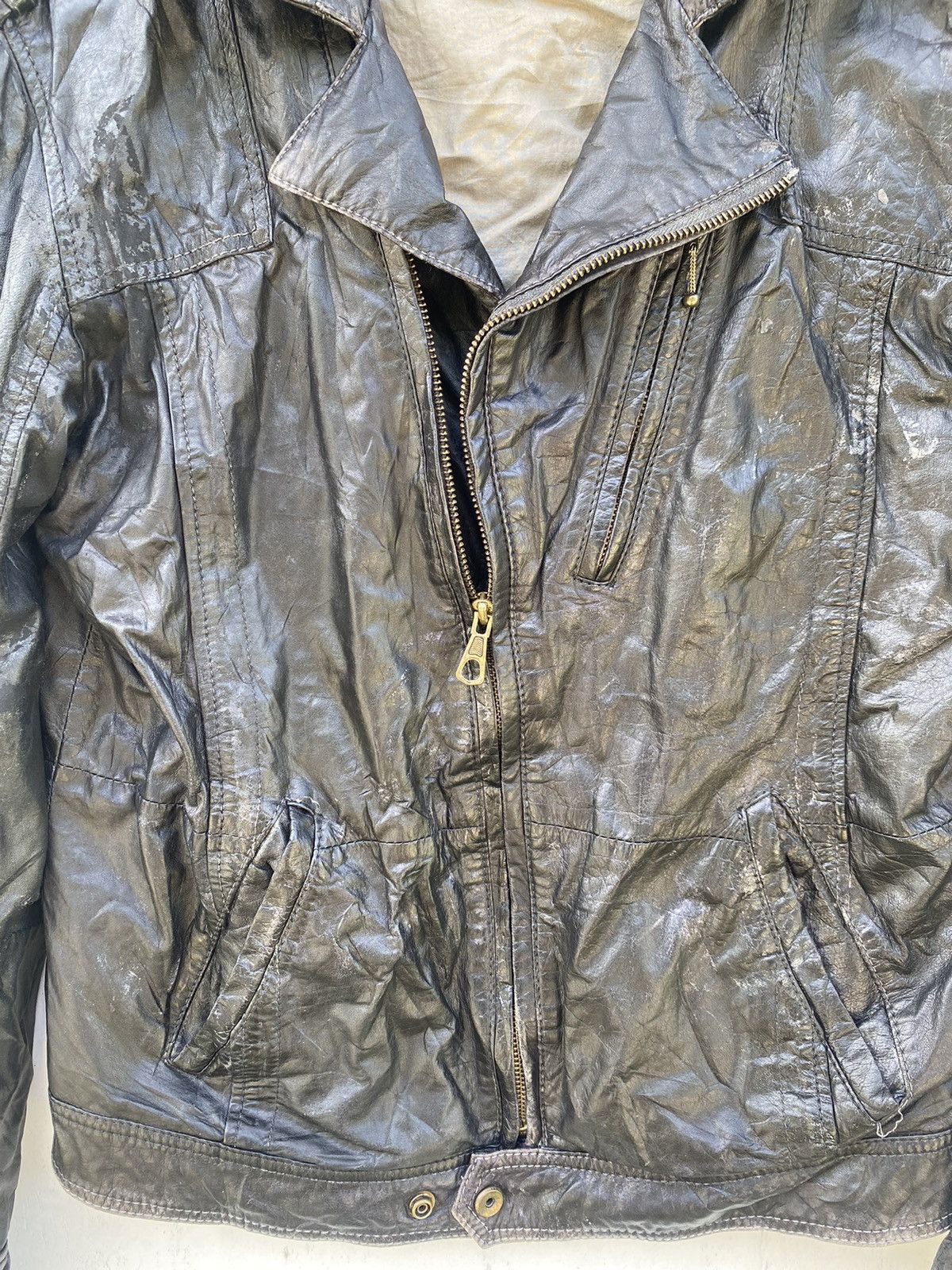 Diesel Black Gold DIESEL LEATHER JACKET BIKER STYLE SOFT LEATHER Size US M / EU 48-50 / 2 - 5 Thumbnail