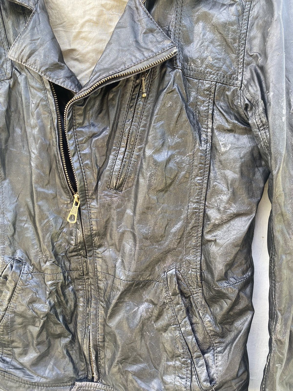 Diesel Black Gold DIESEL LEATHER JACKET BIKER STYLE SOFT LEATHER Size US M / EU 48-50 / 2 - 6 Thumbnail