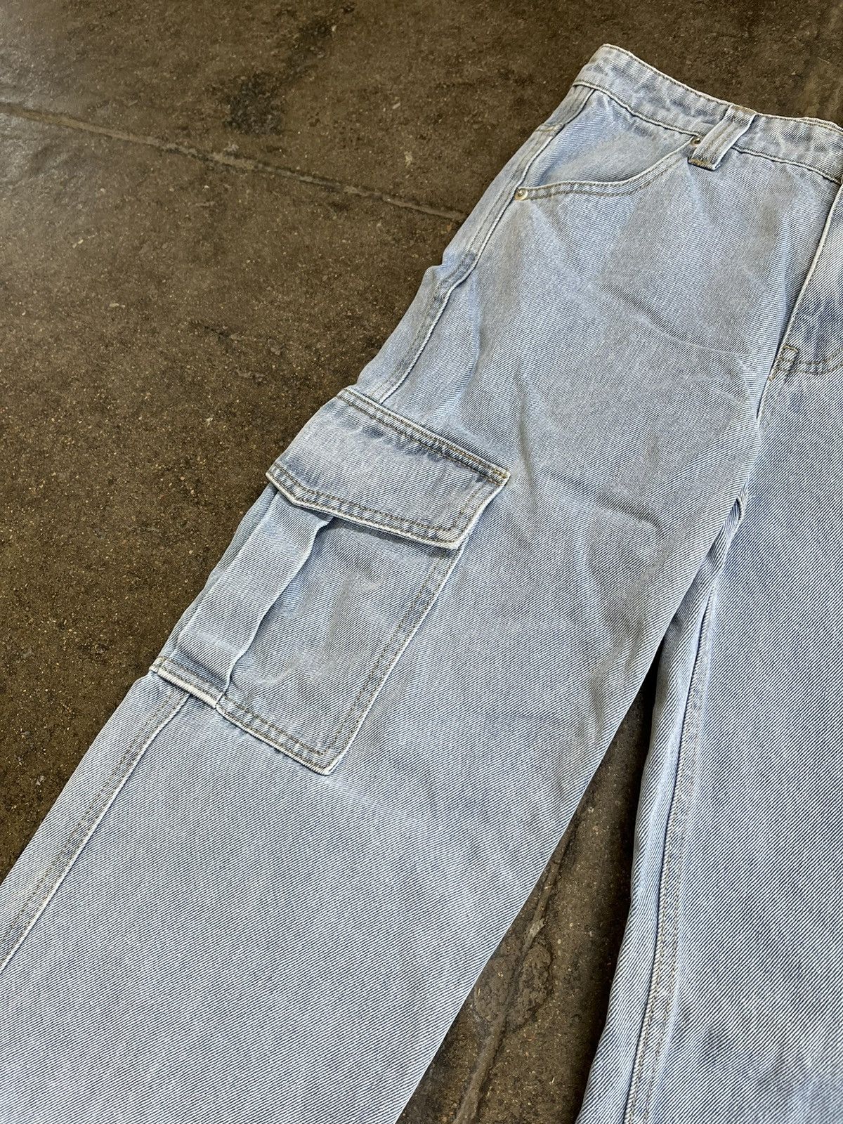 Vintage Denim Cargo Pants Size US 32 / EU 48 - 2 Thumbnail