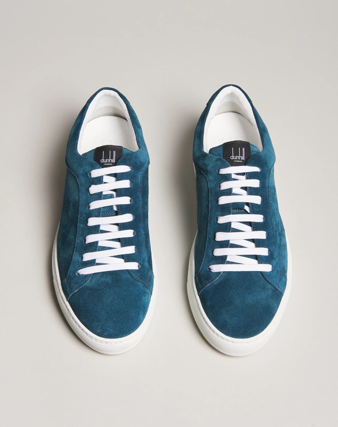 Alfred Dunhill Dunhill - Petrol Blue Suede Low-Top Sneakers Size US 9 / EU 42 - 1 Thumbnail