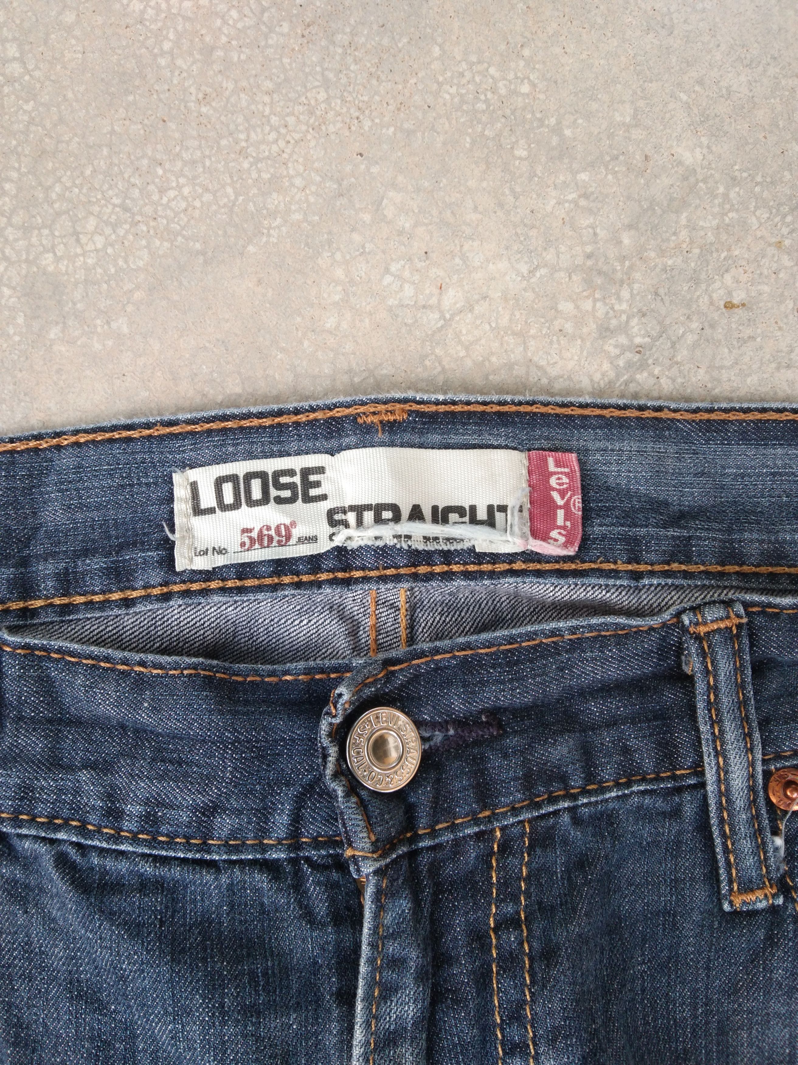 Levi's Vintage Levi's Jeans 569 Loose Straight Leg Denim 34x30 Size US 34 / EU 50 - 4 Thumbnail