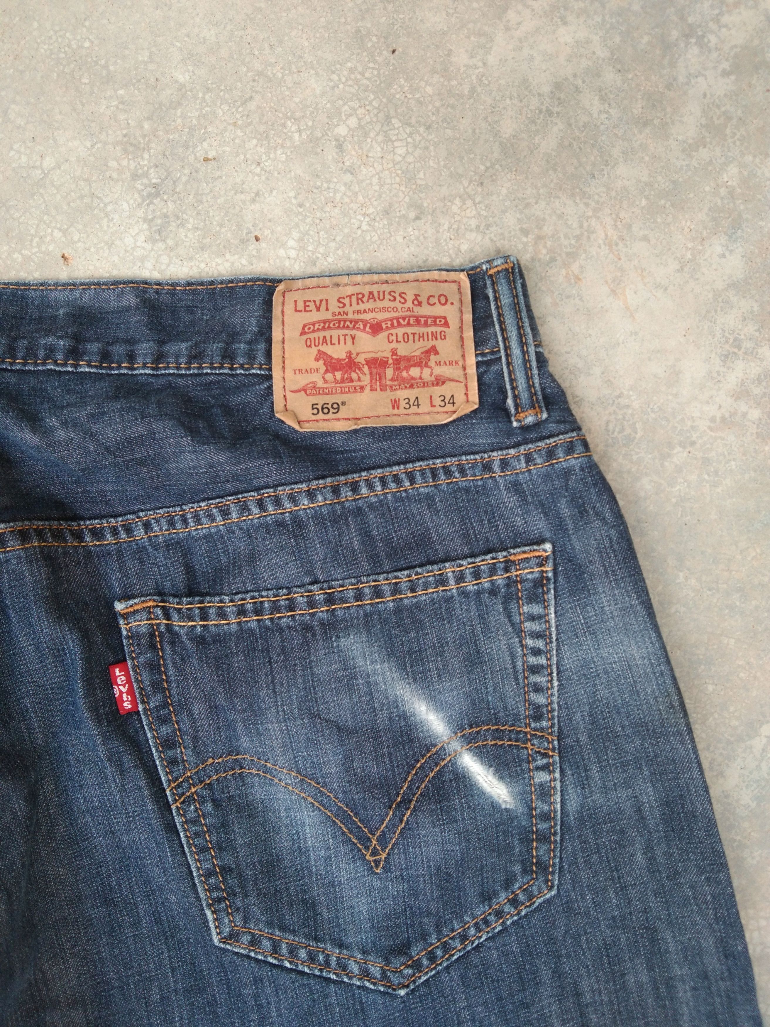 Levi's Vintage Levi's Jeans 569 Loose Straight Leg Denim 34x30 Size US 34 / EU 50 - 3 Thumbnail