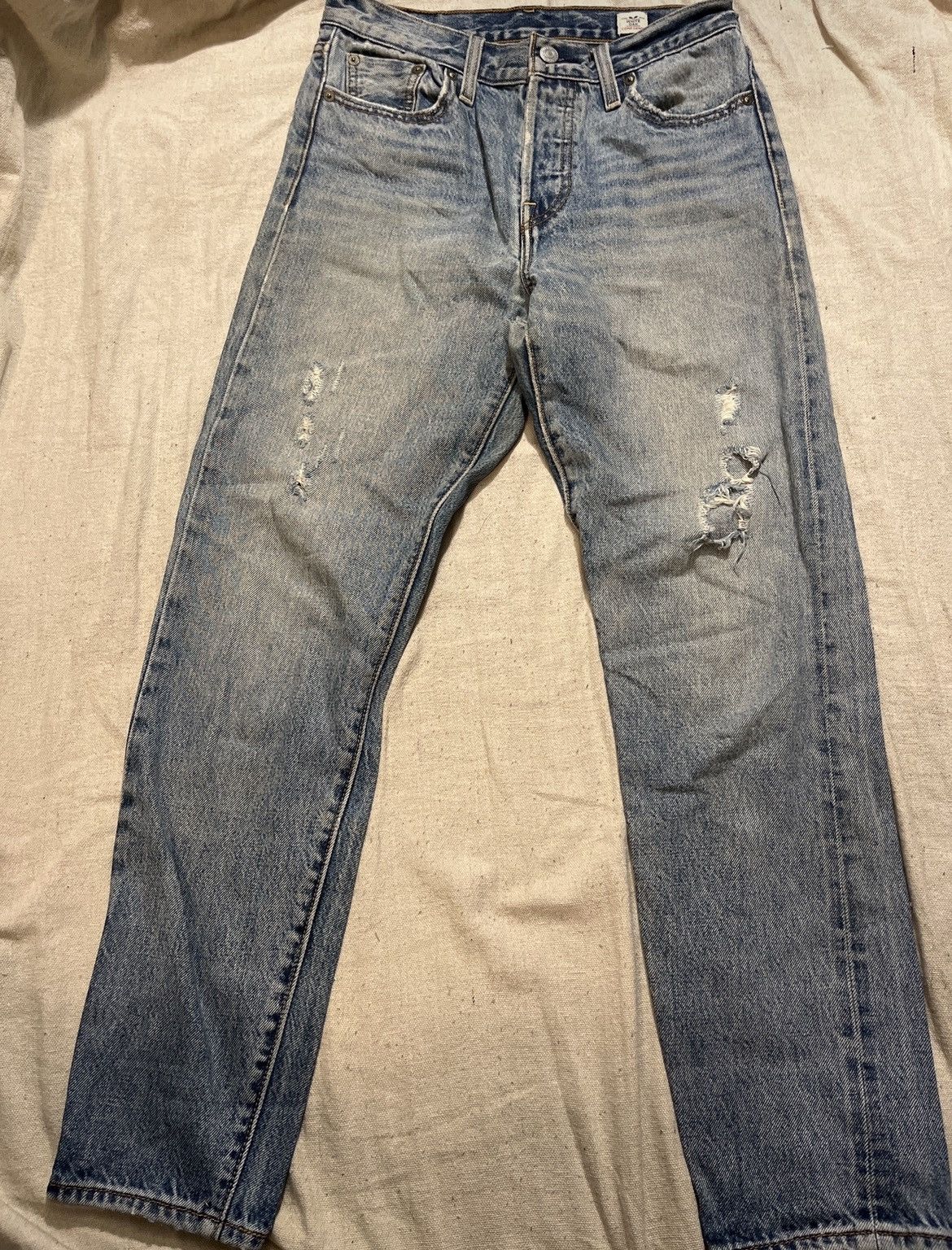 Vintage Levi's women’s white oak jeans denim 27 Faded distressed | Grailed