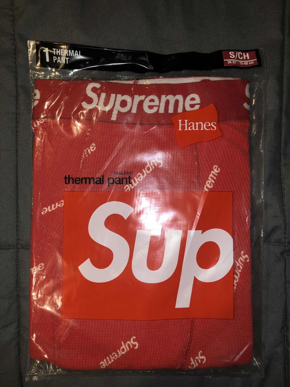 Supreme Hanes Thermal Pant (1 Pack) Red Logos - FW20 - US