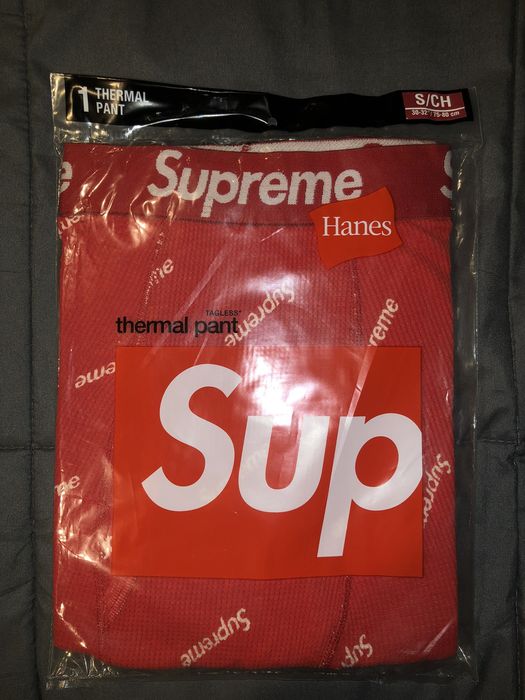 Supreme/hanes Thermal Pant (1 Pack) Red