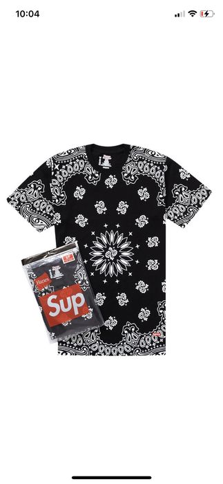 Supreme Supreme Hanes Bandana Tagless Tees (2 Pack) | Grailed