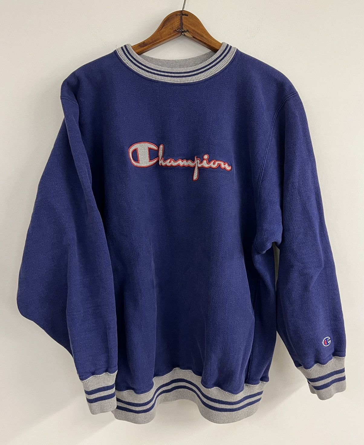 Vintage VTG Champion Reverse Weave Ribbed Made In USA Sweatshirt