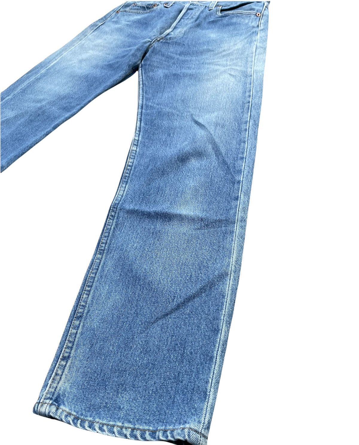 Le Grande Bleu (L.G.B.) Vintage Levis 501xx Usa 1993 Single R Aging Wash Denim Size US 29 - 2 Thumbnail