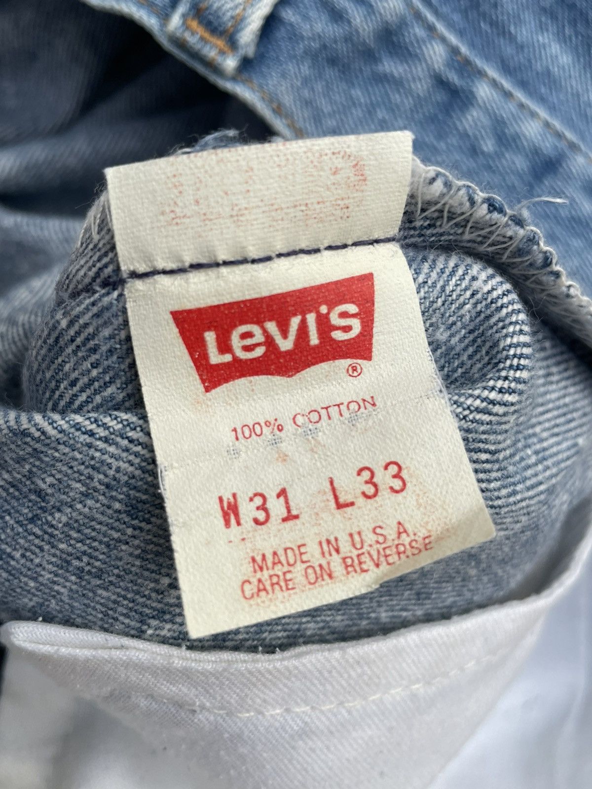 Le Grande Bleu (L.G.B.) Vintage Levis 501xx Usa 1993 Single R Aging Wash Denim Size US 29 - 13 Thumbnail