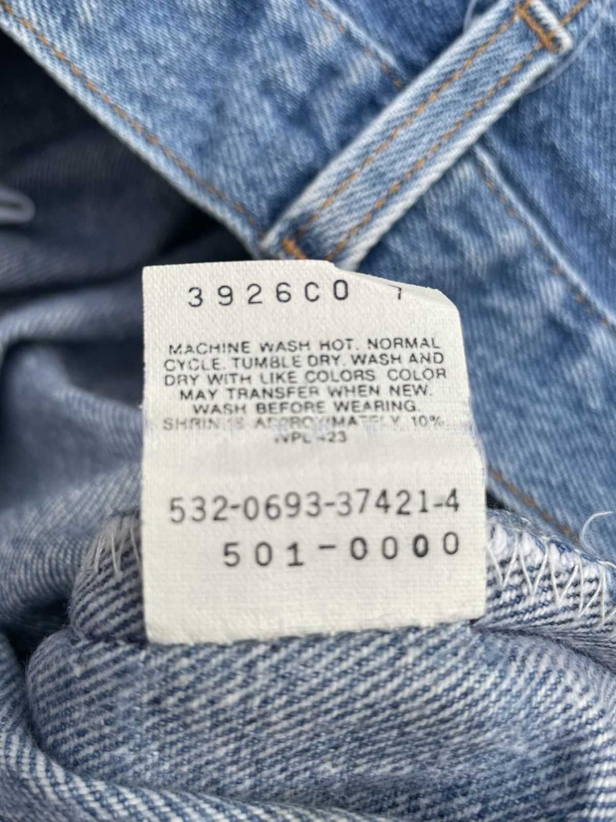 Le Grande Bleu (L.G.B.) Vintage Levis 501xx Usa 1993 Single R Aging Wash Denim Size US 29 - 12 Thumbnail