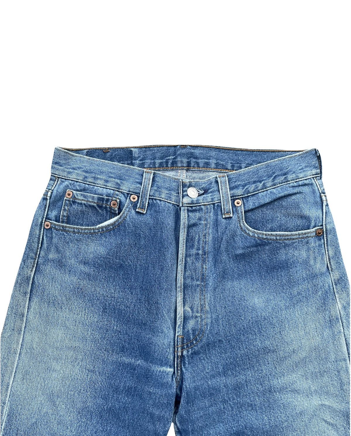 Le Grande Bleu (L.G.B.) Vintage Levis 501xx Usa 1993 Single R Aging Wash Denim Size US 29 - 5 Thumbnail
