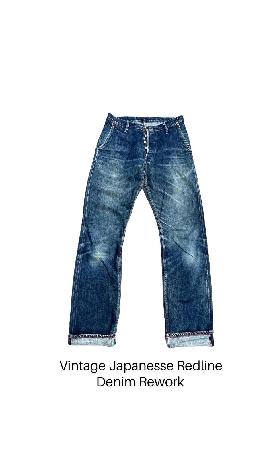 Japanese Brand Vintage Japanesse Redline Denim Rework Size US 32 / EU 48 - 1 Thumbnail