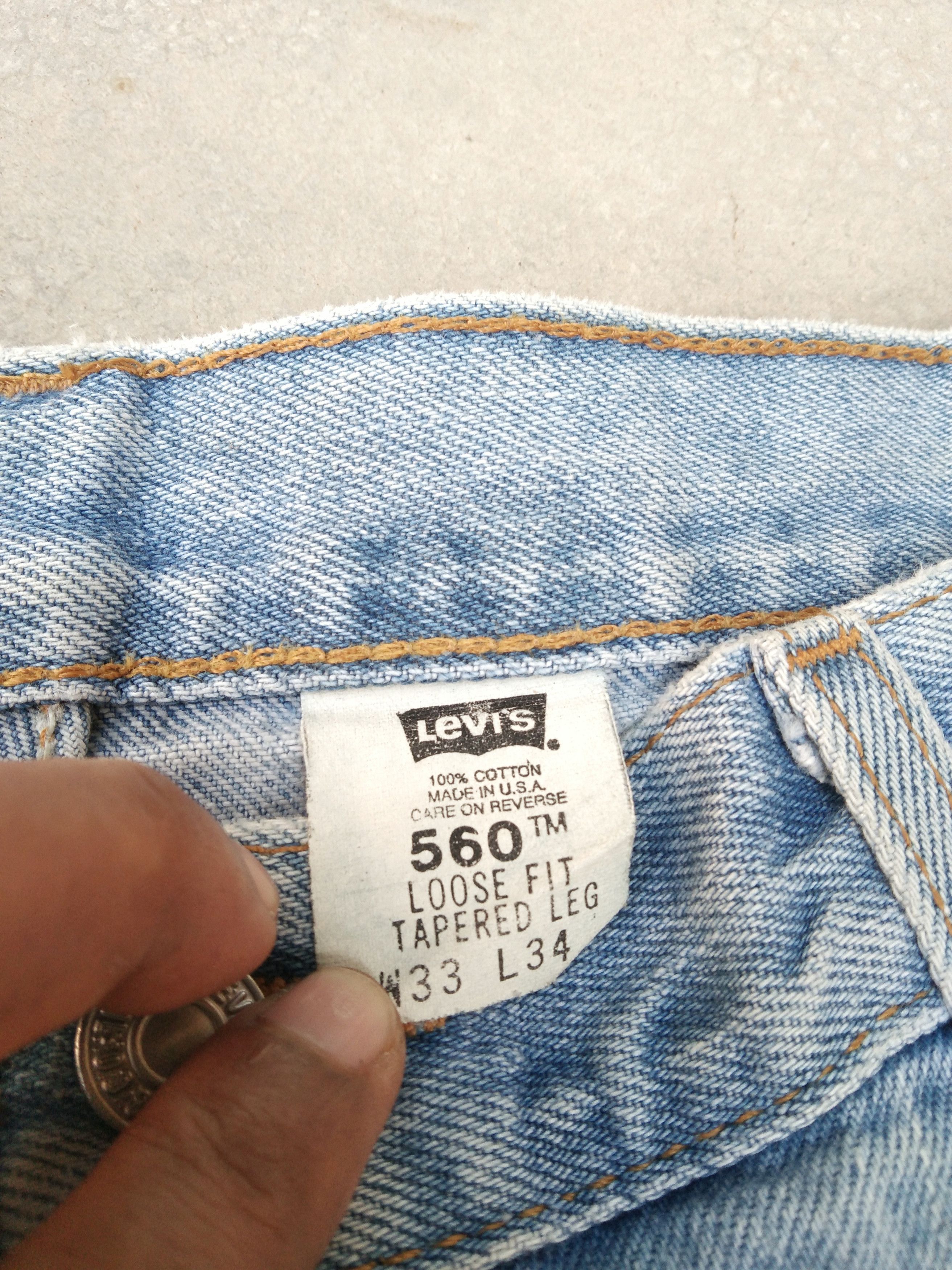 Levi's Vintage Levi's Jeans 560 Made In USA Dirty Distressed Denim Size US 33 - 6 Thumbnail