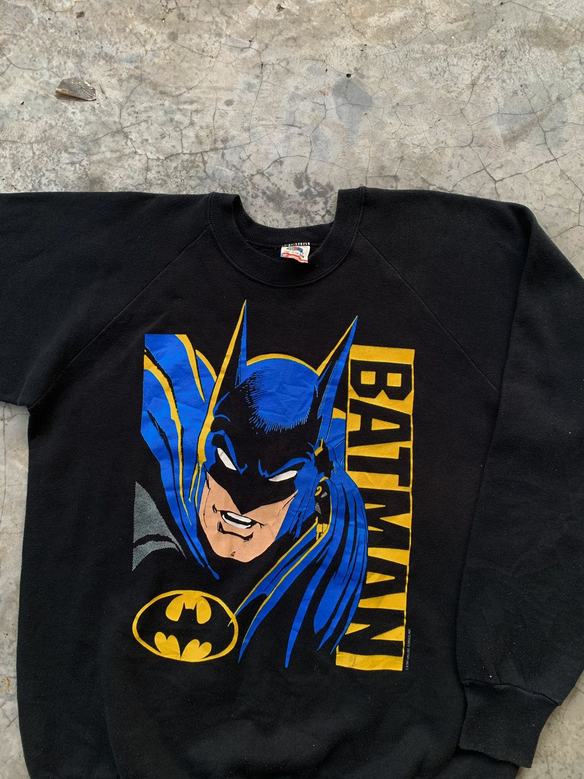 Vintage Crazy Vintage 80's Batman Big Face Sweatshirt Size US XL / EU 56 / 4 - 2 Thumbnail