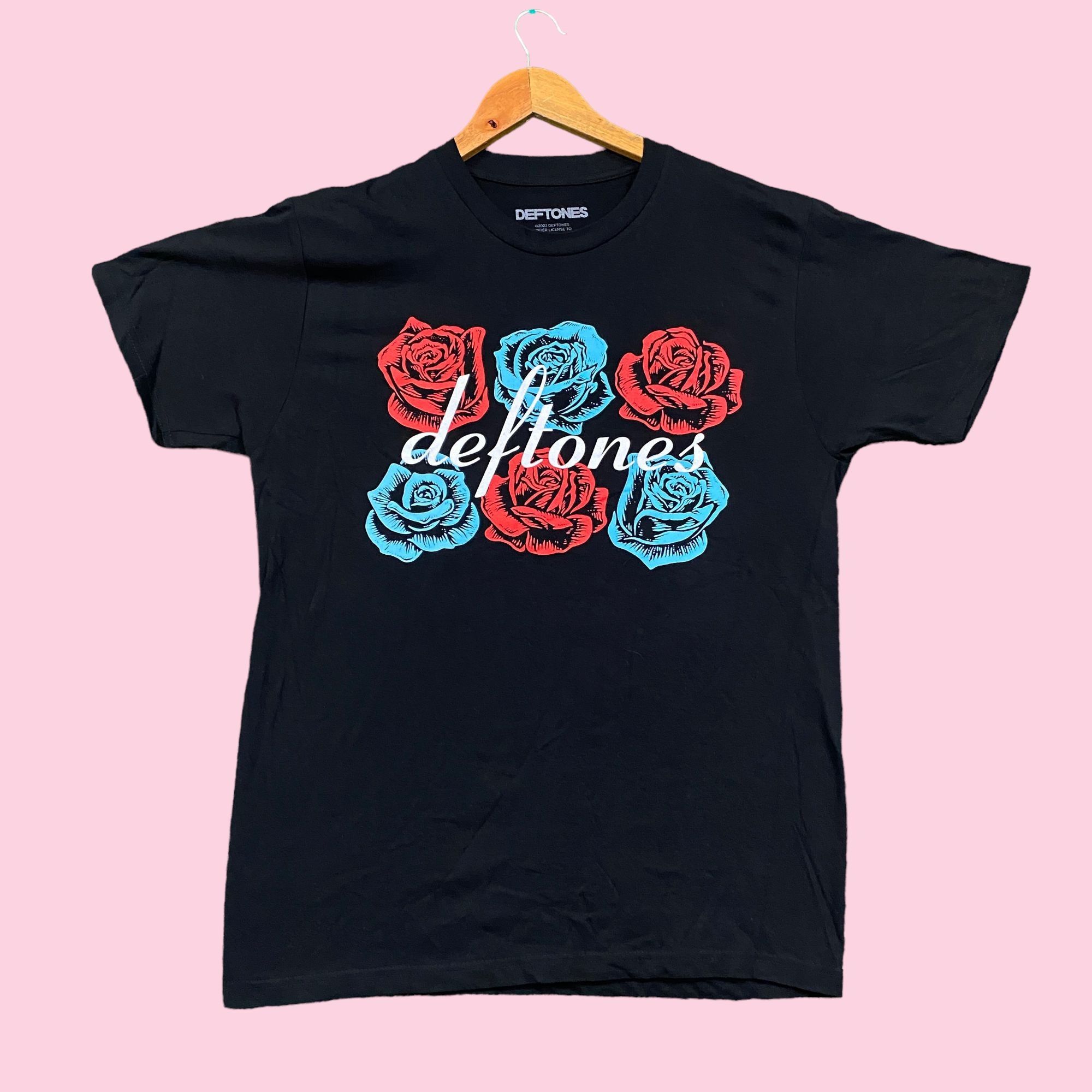 Rock Band Deftones Red & Blue Roses Nu Metal Band Tee L | Grailed