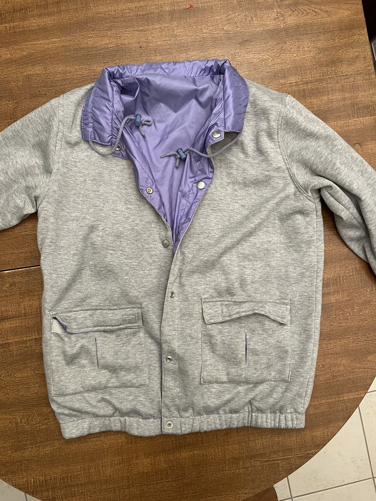 Vintage Vintage Transitional Purple Sherpa/Black Bomber B Jacket Size US XL / EU 56 / 4 - 2 Thumbnail