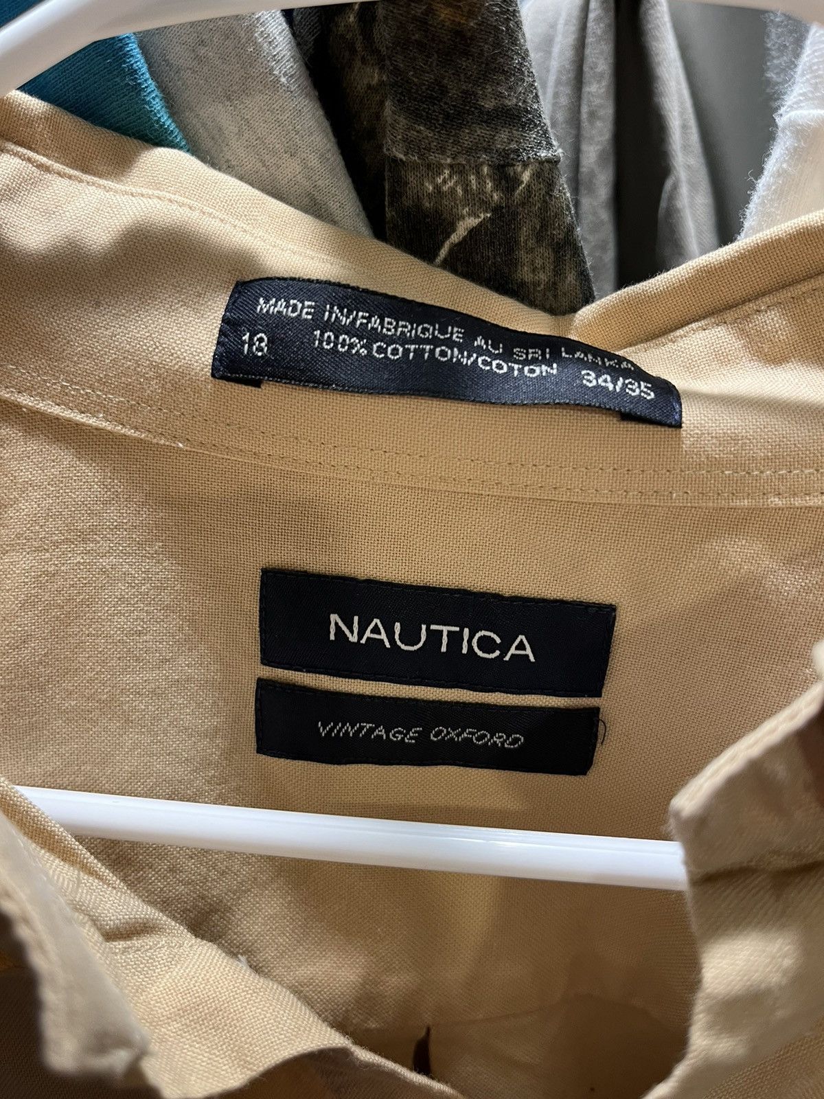 Nautica × Vintage Y2K 00s Tan Nautica Dress Shirt Size US L / EU 52-54 / 3 - 3 Thumbnail