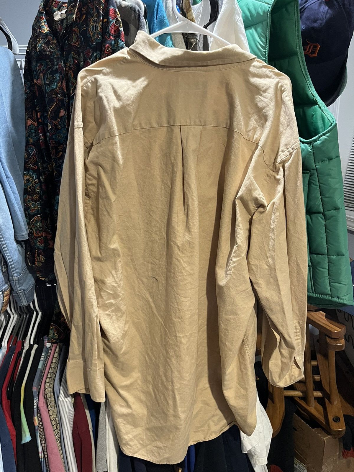 Nautica × Vintage Y2K 00s Tan Nautica Dress Shirt Size US L / EU 52-54 / 3 - 2 Thumbnail