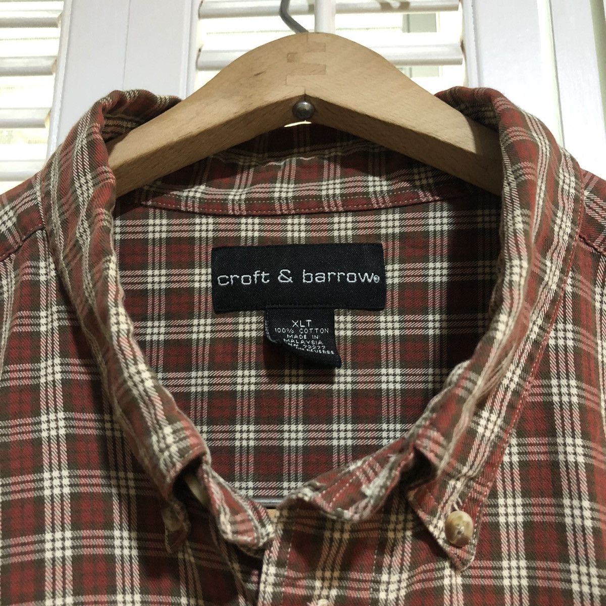 Croft & Barrow × Vintage Brown 90s Cotton Flannel Size US XL / EU 56 / 4 - 3 Thumbnail