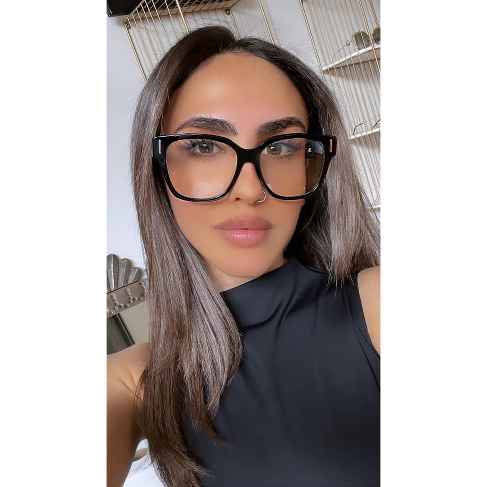 Gucci NEW Gucci GG1204O Black Oversized Metal Eyeglasses