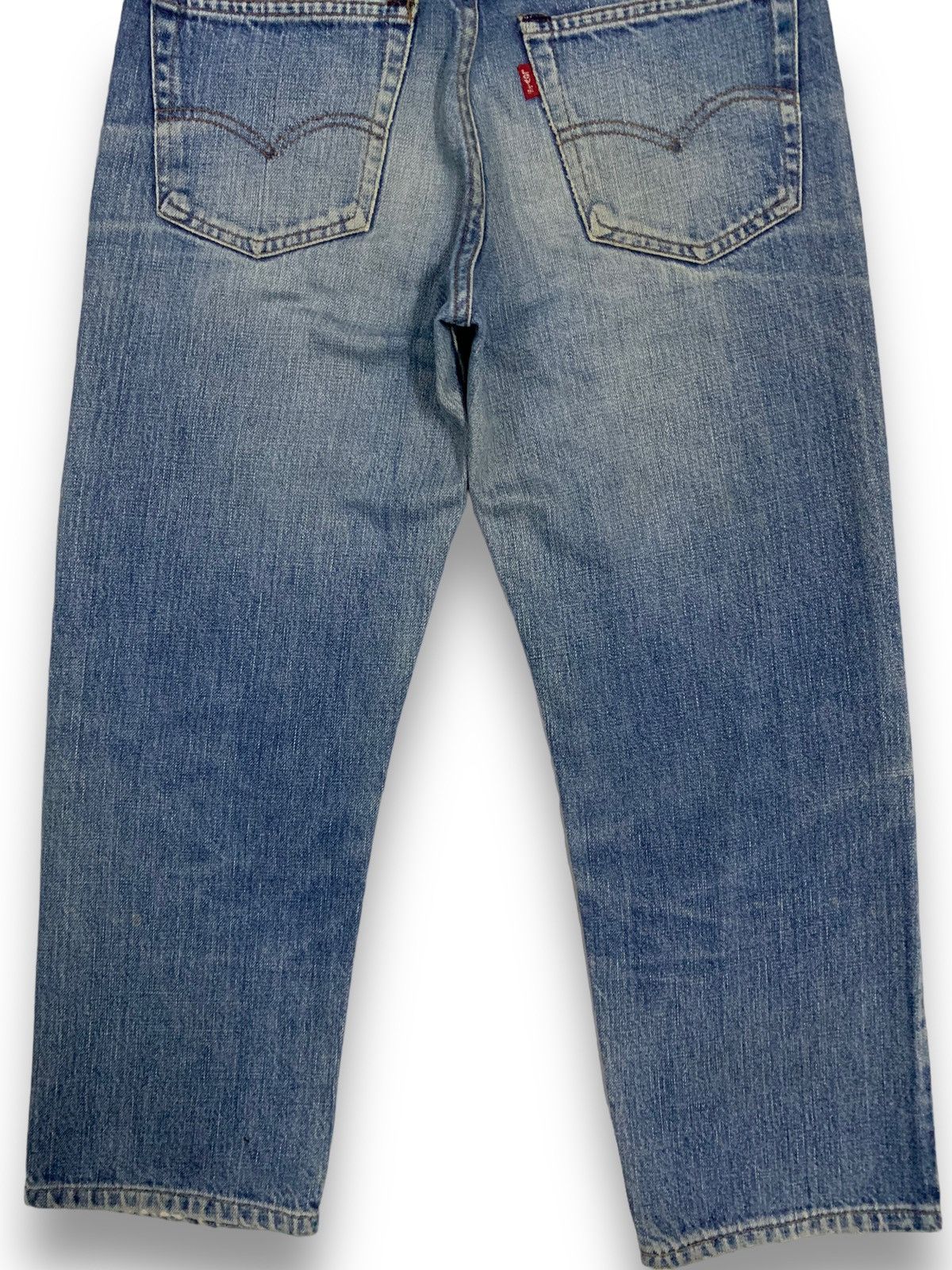 Levi's Vintage 90s Levis 503 Whiskers Blue Wash Ankle Jeans Size US 29 - 13 Thumbnail