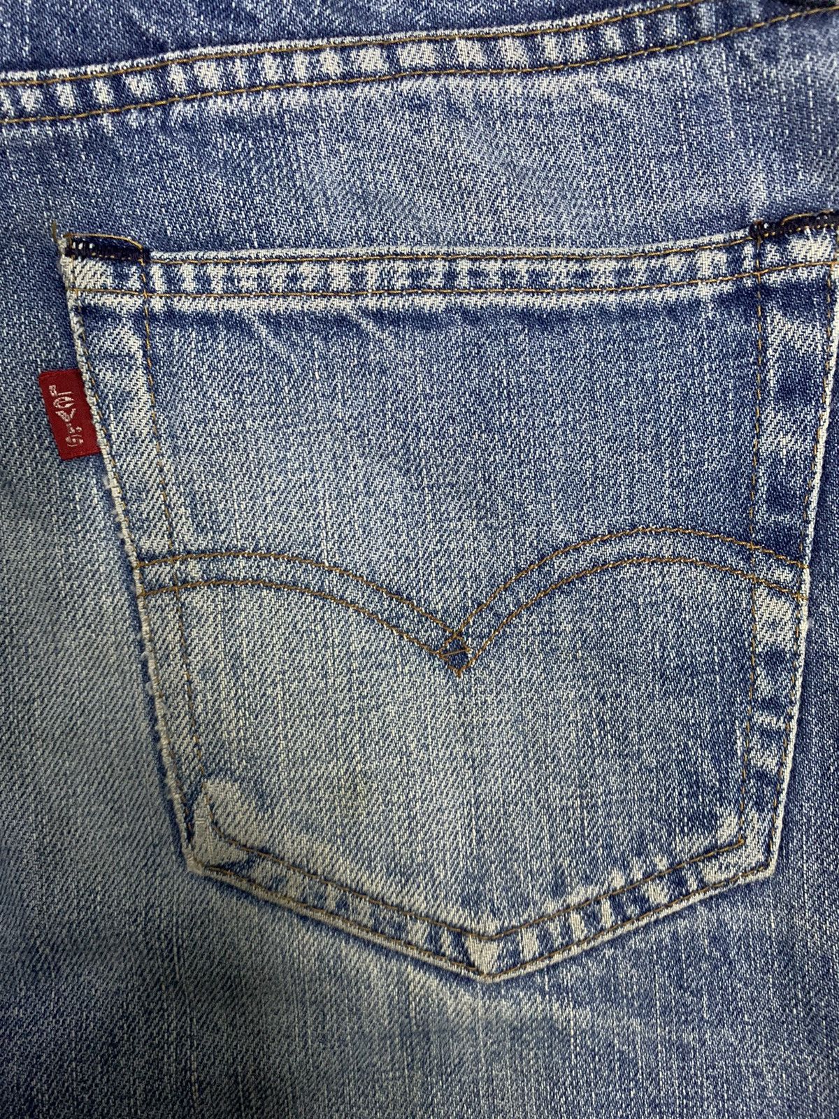 Levi's Vintage 90s Levis 503 Whiskers Blue Wash Ankle Jeans Size US 29 - 12 Thumbnail