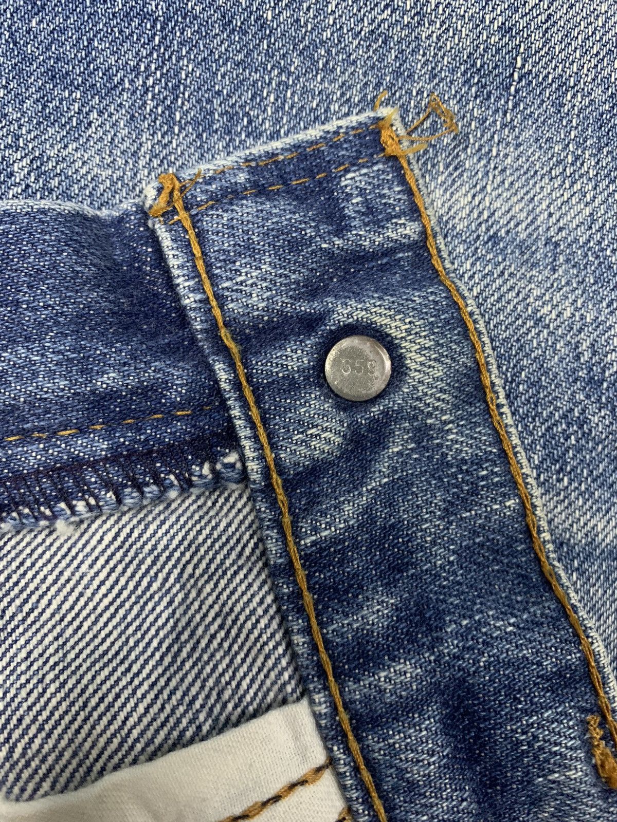 Levi's Vintage 90s Levis 503 Whiskers Blue Wash Ankle Jeans Size US 29 - 5 Thumbnail
